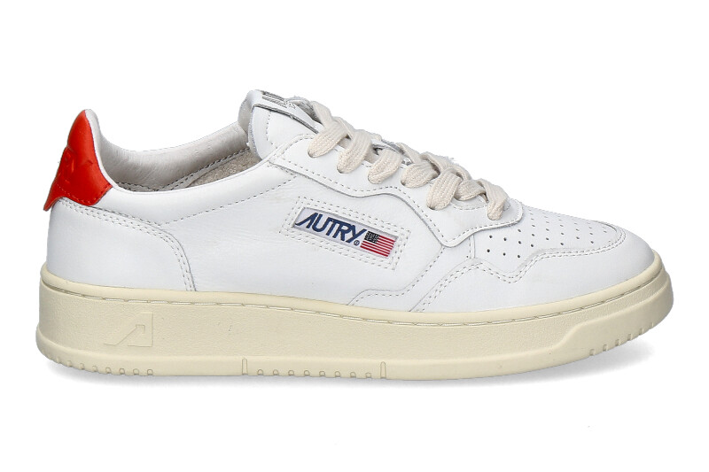 Autry Sneaker LOW WOMAN LEATHER WHITE/ORANGE (40)