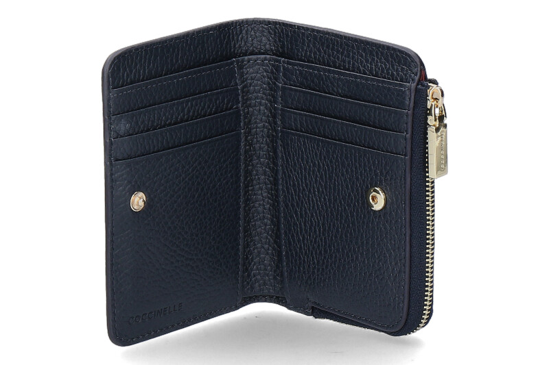 Coccinelle Portemonnaie GRAINED LEATHER METALLIC SOFT-midnight blue/dunkelblau
