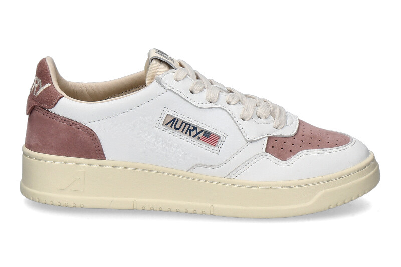 Autry Damen-Sneaker MEDALIST LEATHER  SUEDE SL33-white/nude