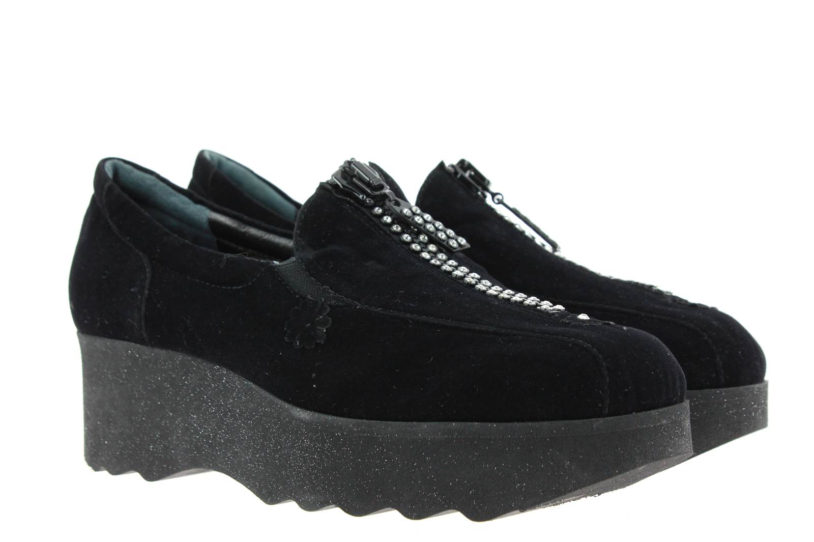 Fernando Pensato Plateauschuh MIRACLE VELVET NERO (36)