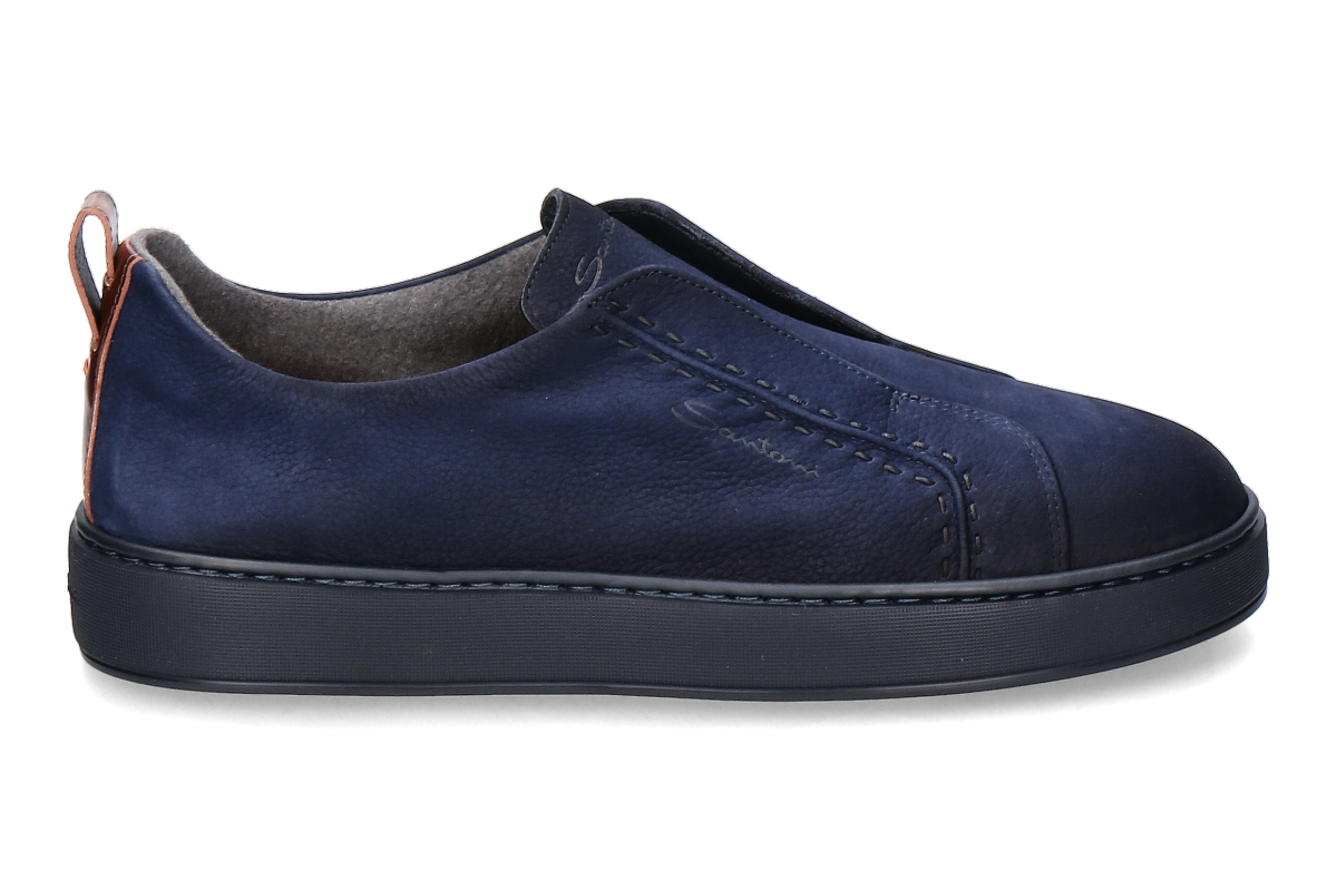 Santoni Herren- Slip-On Sneaker VICTORY gefüttert- dunkelblau