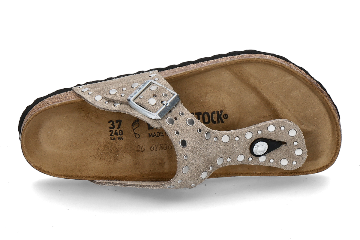 Birkenstock Damen- Zehensteg-Pantolette GIZEH RIVET- taupe_274400021_4