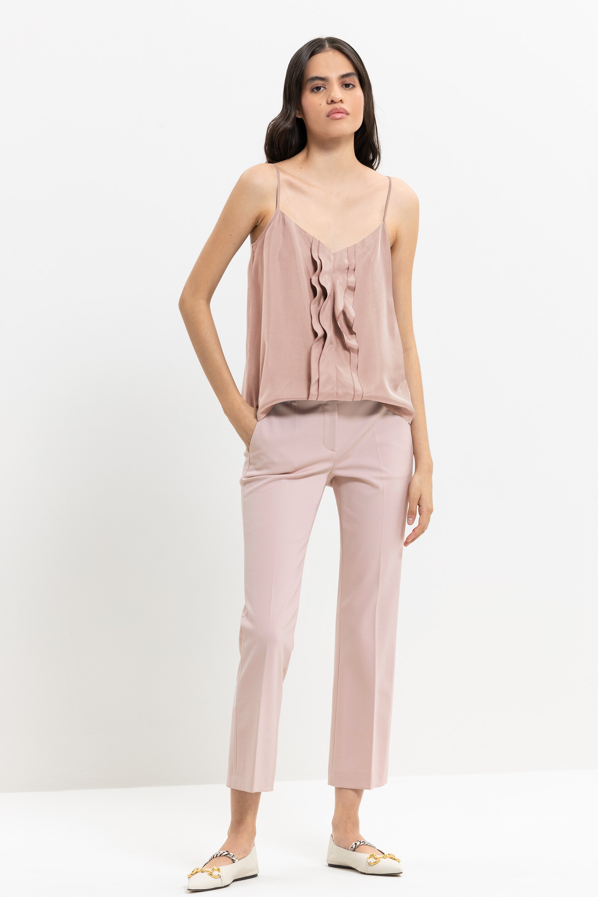 Luisa Cerano Hose BABYFLARE PUNTO MILANO - soft mauve/rosa