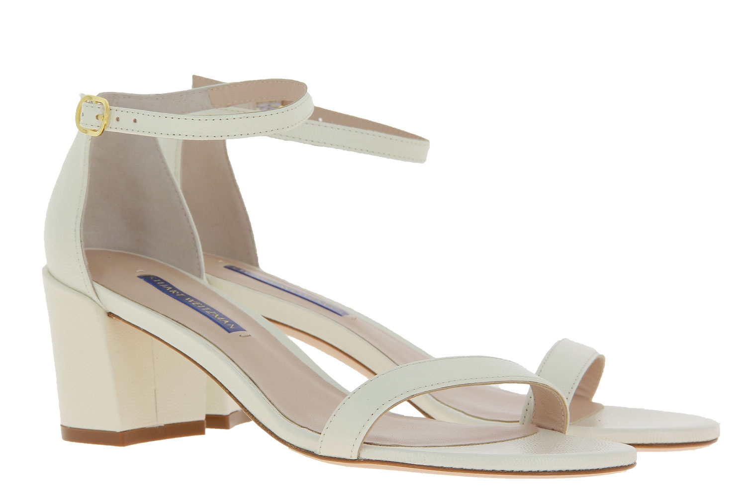 Stuart Weitzman Sandale SIMPLE CREAM CAVIAR PATENT (37 )