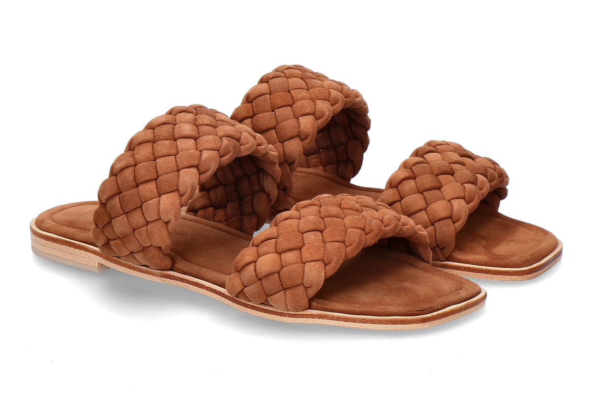 Corridoni 1 Milano Damen- Pantolette 4014 VELOUR- bruciato/ braun