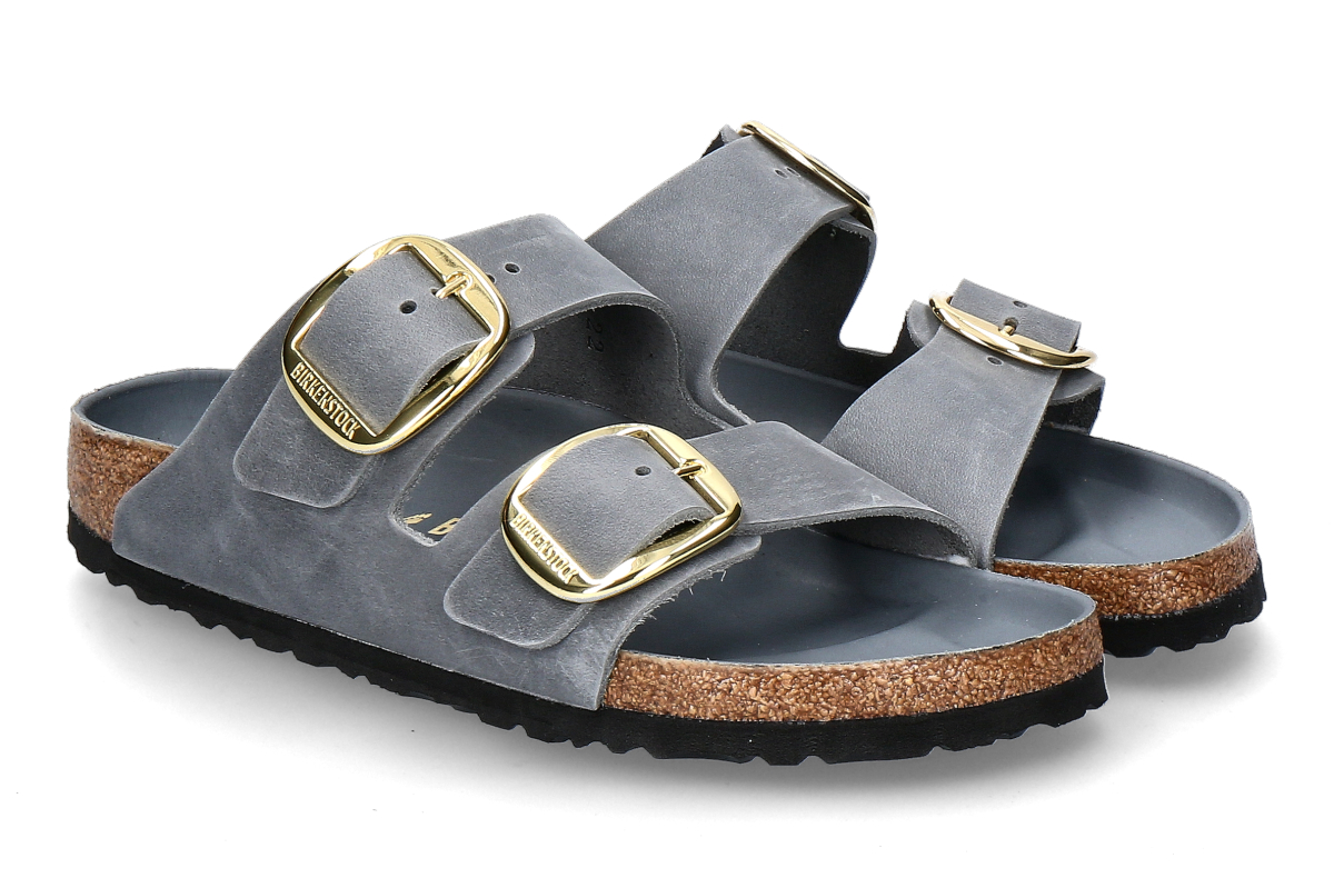 Birkenstock Pantolette ARIZONA SCHMAL BIG BUCKLE- basalt grey/ blau