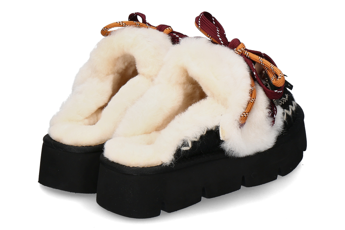 Nan-Ku Couture Pantolette gefüttert GFH22 Pony- schwarz_232000207_2