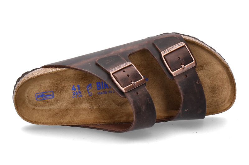 Birkenstock Pantolette ARIZONA NORMAL FETTLEDER HABANA (45)