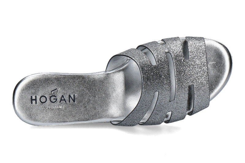 Hogan Pantolette VALENCIA CIABATTA ARGENTO GLITTER (35) Hogan Pantolette VALENCIA CIABATTA ARGENTO GLITTER (35)