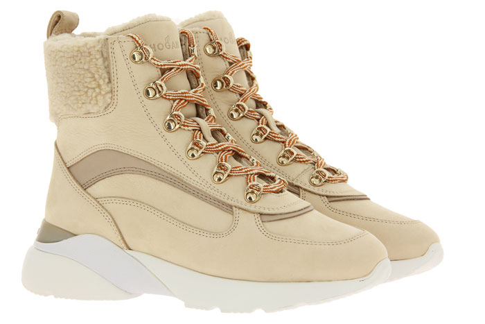 Hogan Stiefelette gefüttert ACTIVE ONE TRONCHETTO BEIGE (40)