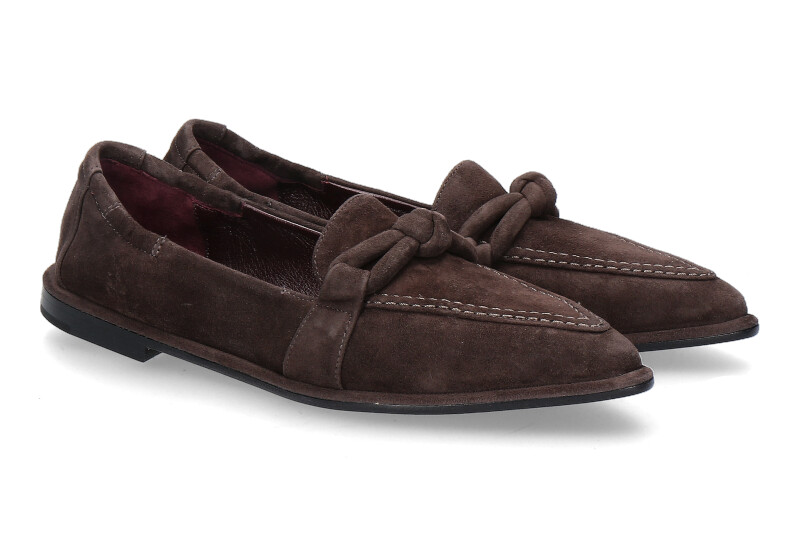 Pomme d'Or Slipper CAMOSCIO- coffee/dunkelbraun