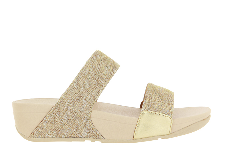 Schuhe Pantoletten Absatz Pantoletten Cuplé Topolino in beigefarbenem Lackleder mit elastischen Streifen. 