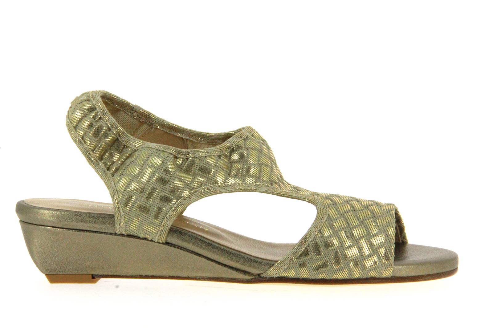Stuart Weitzman Sandale GIVER GOLD WEAVE STRETCH (39½)