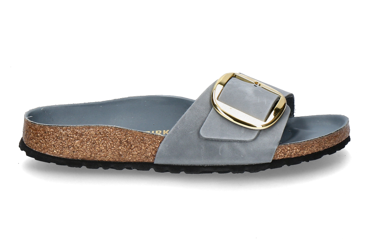 Birkenstock Damen- Pantolette MADRID BIG BUCKLE- grau/ basalt gray