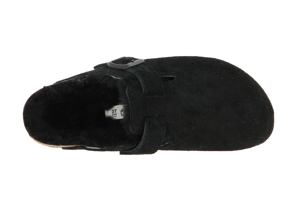 Birkenstock Clogs gefüttert BOSTON SCHMAL SHEARLING BLACK