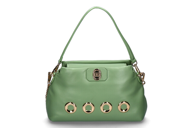 La Carrie Schultertasche THE EYE SQUARE MEDIUM LEATHER SAGE