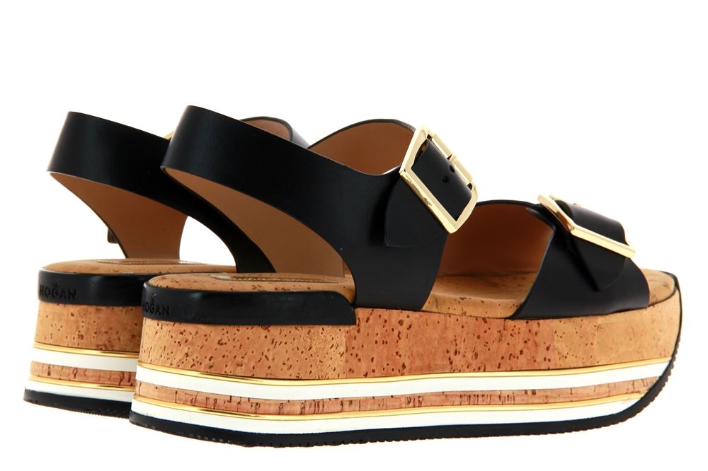 Hogan Plateau-Sandale SUGHERO PROFILI MIC MOD FIBBIA SCHWARZ (36)