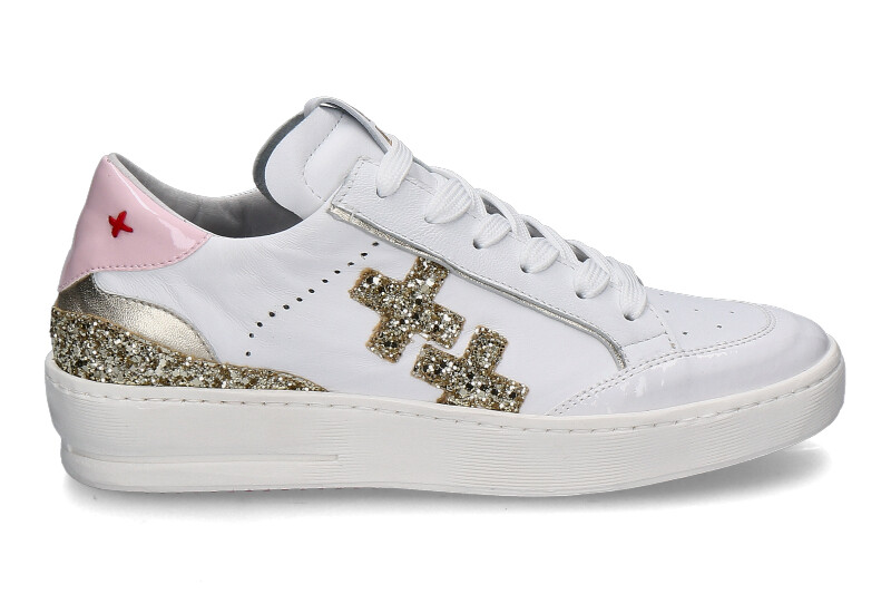 GIO+ Damen- Sneaker VITTO03 Combi weiss/oro/rosa