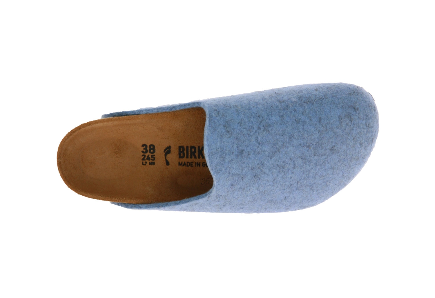 Birkenstock Clogs AMSTERDAM SCHMAL WOLLE MELANGE LIGHT BLUE (38)