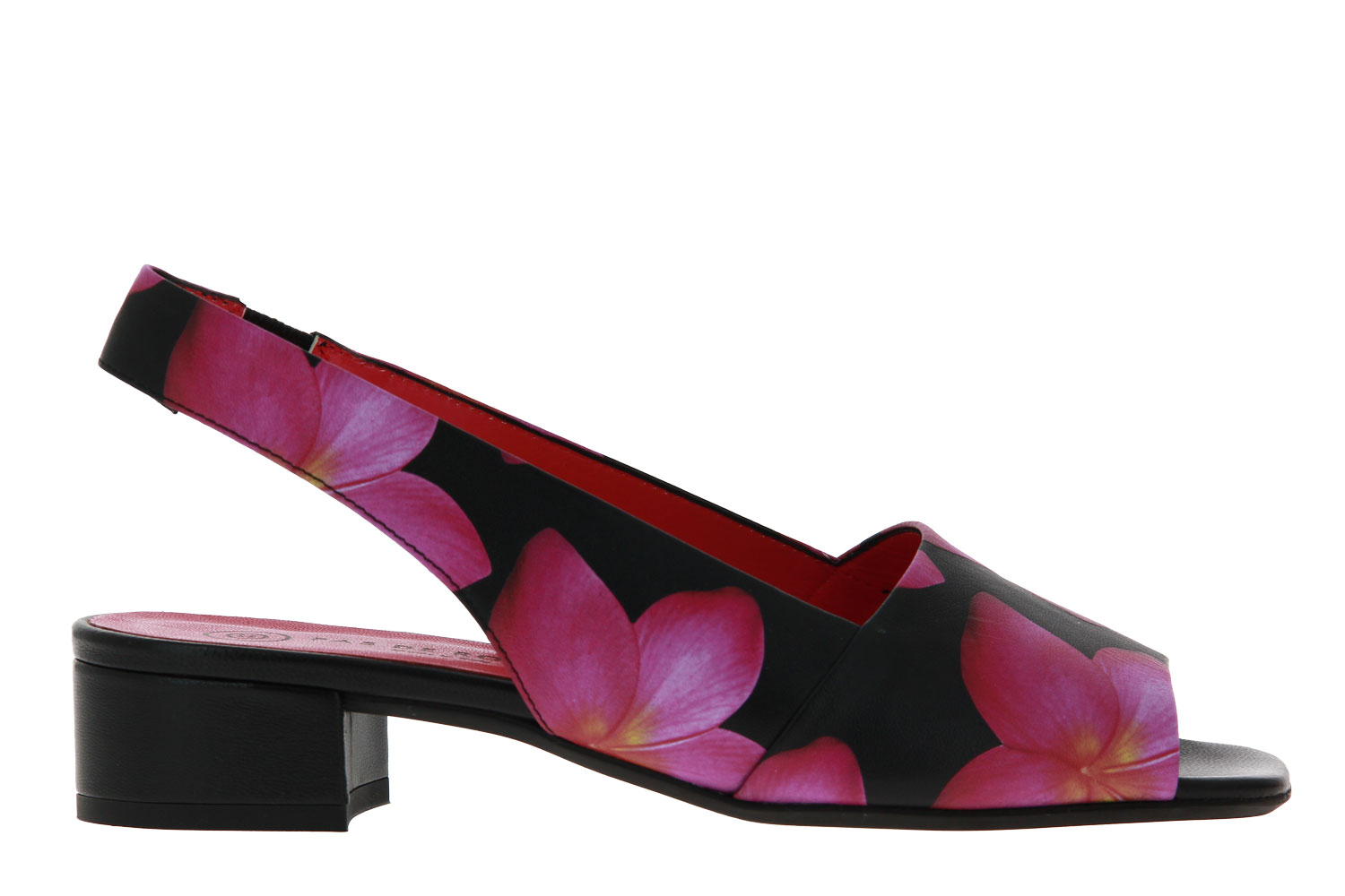 Pas De Rouge Sandale PETAL NAPPA NERO RED (40½)