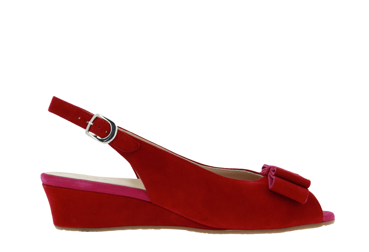 Hassia Keilsandale COMO SAMTZIEGE ROSSO PINK (35½)