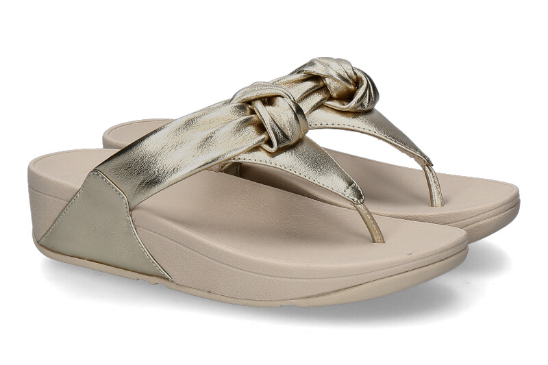 Fitflop Zehentrenner TOE POST leather platino