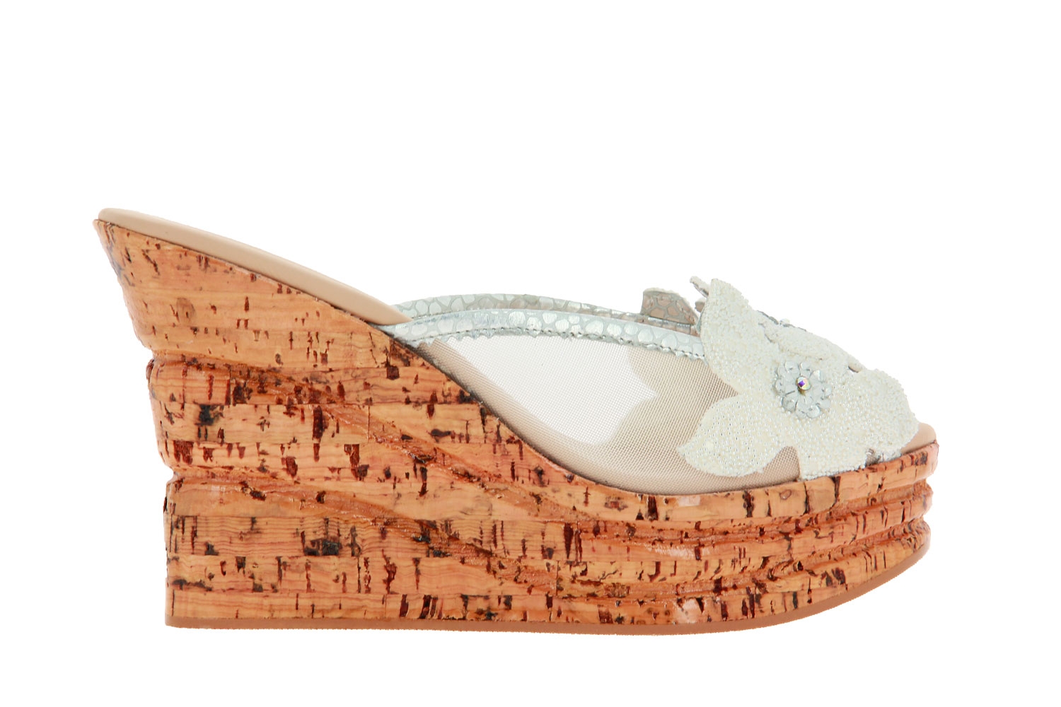 Fernando Pensato Pantolette VEGAS RETE BLUE ARGENTO BIANCO (37 ) Fernando Pensato Pantolette VEGAS RETE BLUE ARGENTO BIANCO (37 )