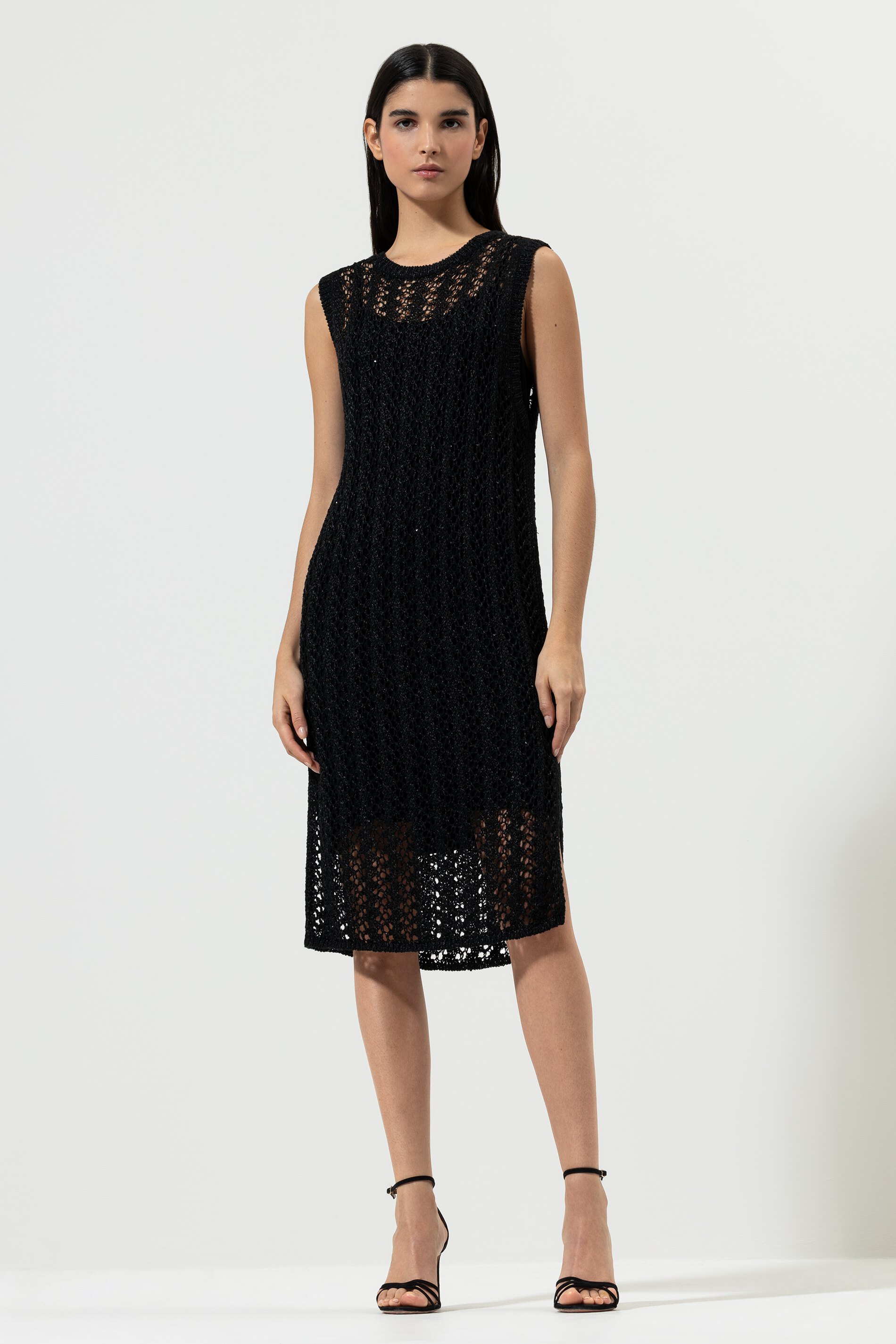 Luisa Cerano Kleid  ROBE TRICOTÉE- deep black/schwarz