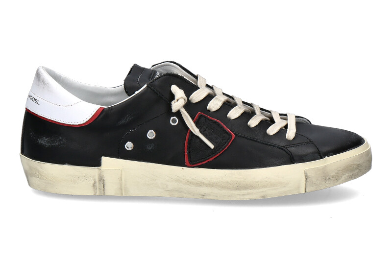 Philippe Model Sneaker PARIS LOW MAN NOIR ROUGE