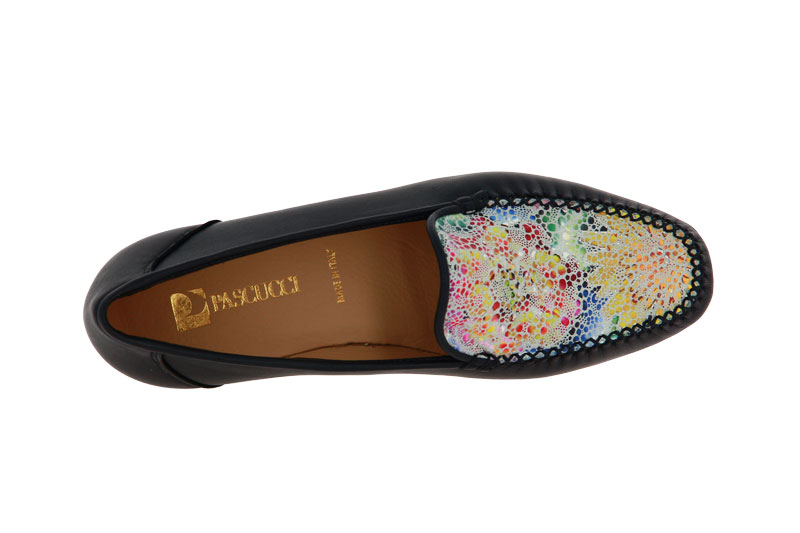 Pascucci Slipper NAPPA BLEU BOUQUET BIANCO (37 )