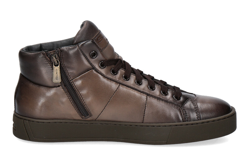 Santoni High Top Sneaker NAPPA BROWN (44)