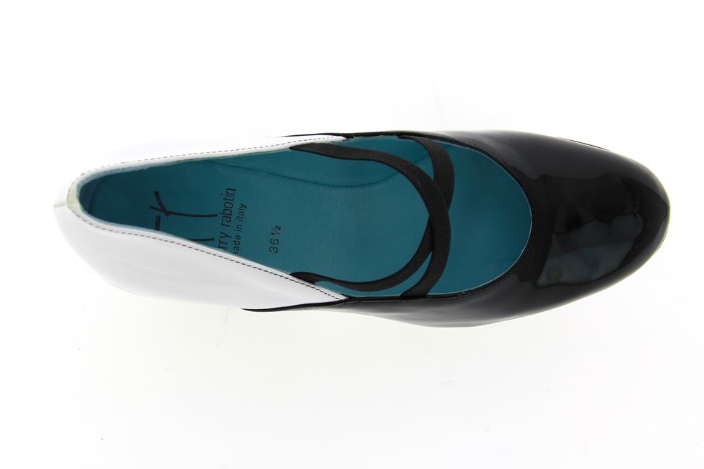 Thierry Rabotin Keilslipper TECNO SHINE BLACK WHITE (38)