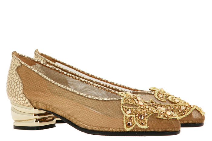 Fernando Pensato Pumps LARA RETE ORO BLUSE FANGO ORO (38½)