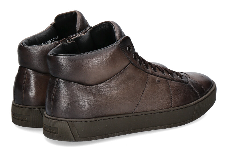 Santoni High Top Sneaker NAPPA BROWN (44)