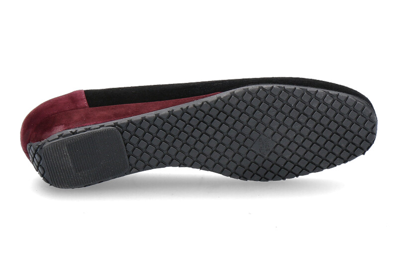 Bagnoli Slipper CAMOSCIO NERO ANTHRAZIT BORDO (39½)