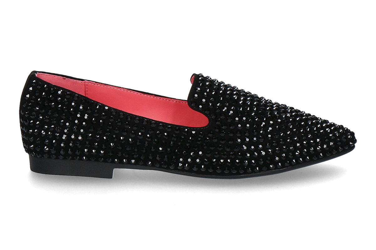 Blackrose Loafer STESY SUEDE STRASS- black/ schwarz