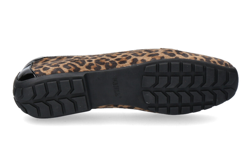 Mania Slipper CAMOSCIO LEOPARD PIUMA NERO (36½)