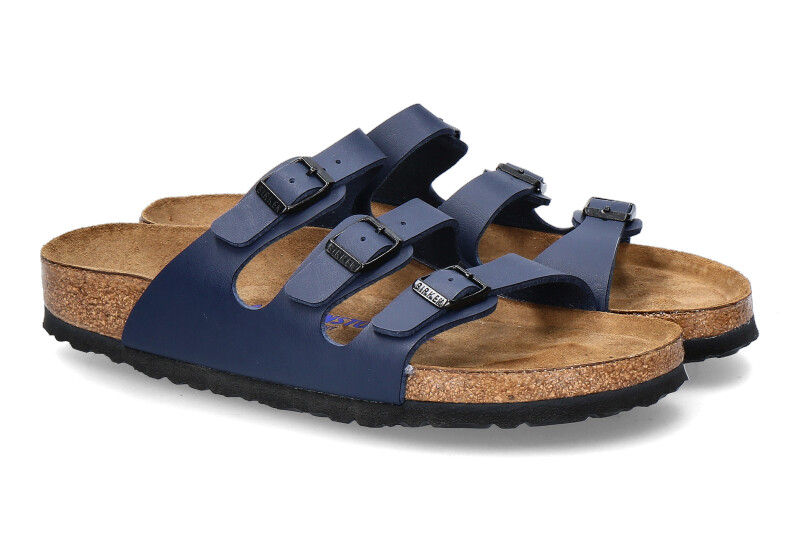 Birkenstock Pantolette FLORIDA SCHMAL BIRKO-FLOR BLUE (42)