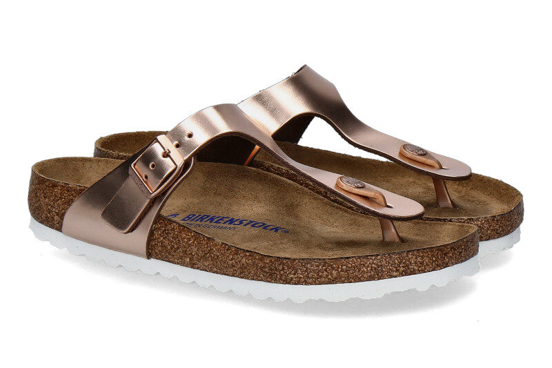 Birkenstock Pantolette GIZEH NORMAL NATURLEDER METALLIC COPPER (42)