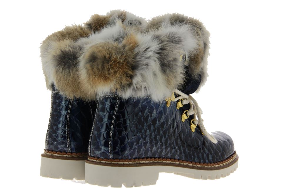 New Italia Shoes Stiefelette KANNINCHENFELL JEANS GLITTER (38)