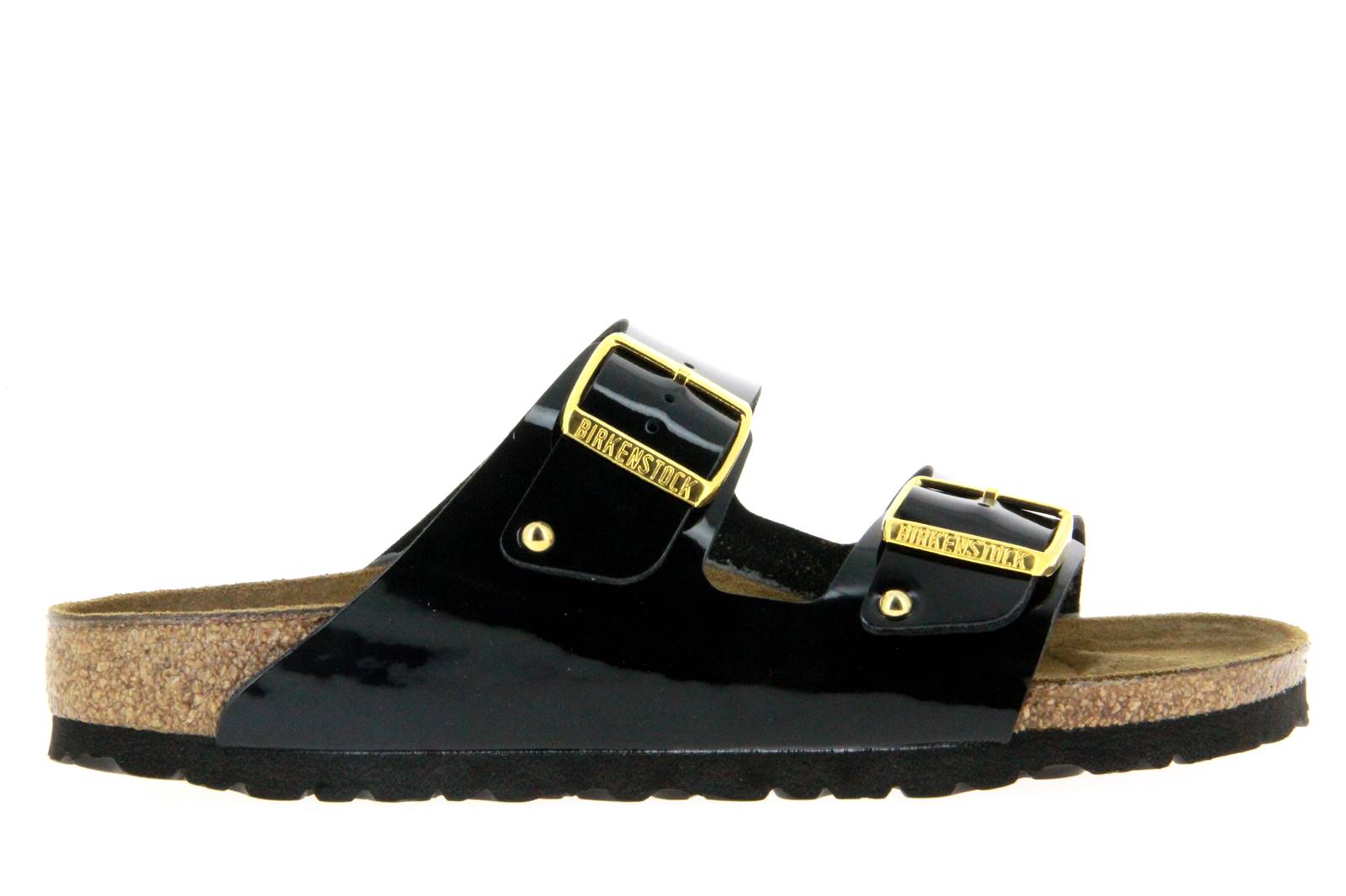 Birkenstock Pantolette  ARIZONA STUDS SCHMAL BIRKO-FLOR SCHWARZ LACK (42)