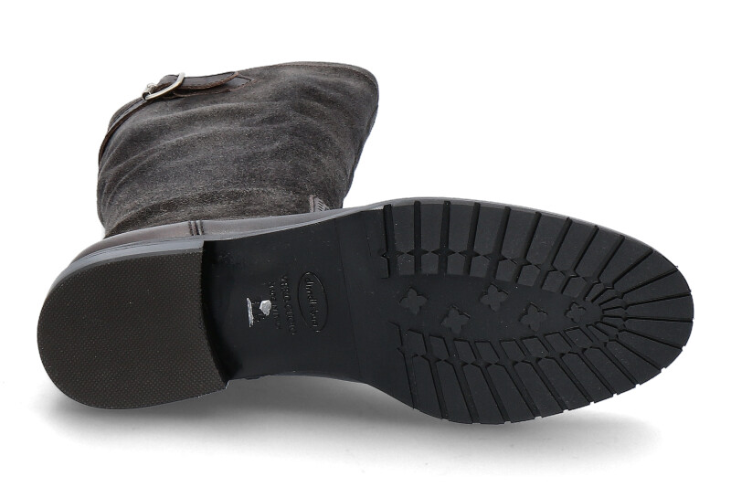 Dirndl + Bua Stiefel NEVADA ANTIKBOCK STRETCH ANTHRAZIT AHORN (38½)