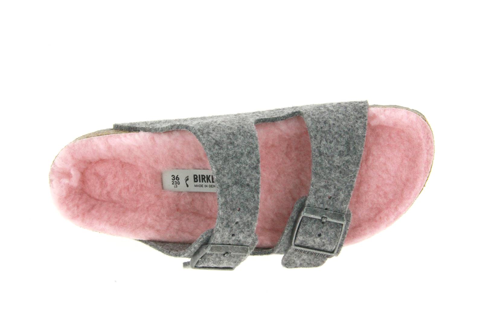 Birkenstock Pantolette gefüttert ARIZONA GREY ROSE (36)