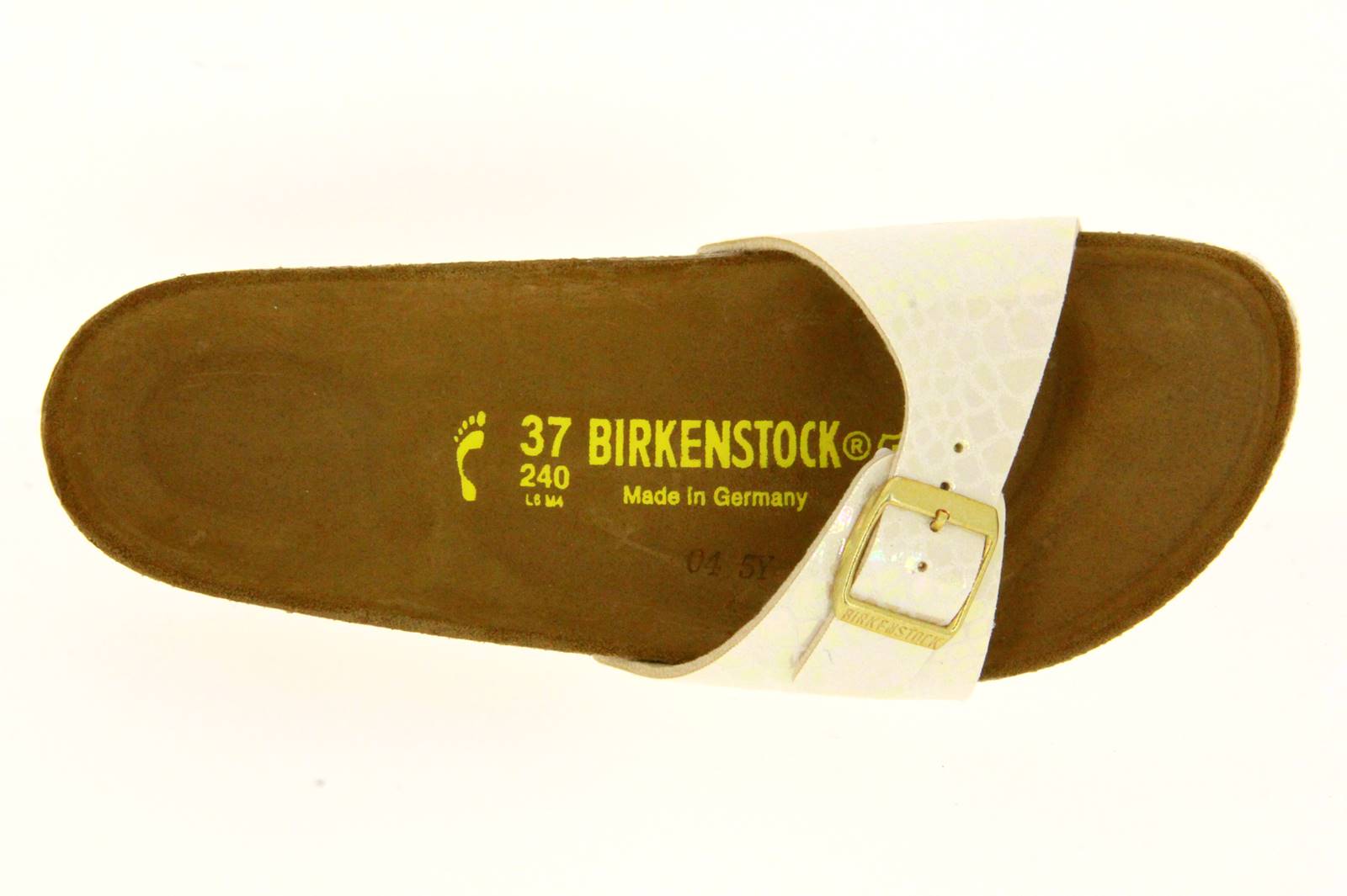 Birkenstock Pantolette MADRID SCHMAL SHINY SNAKE CREAM (42)