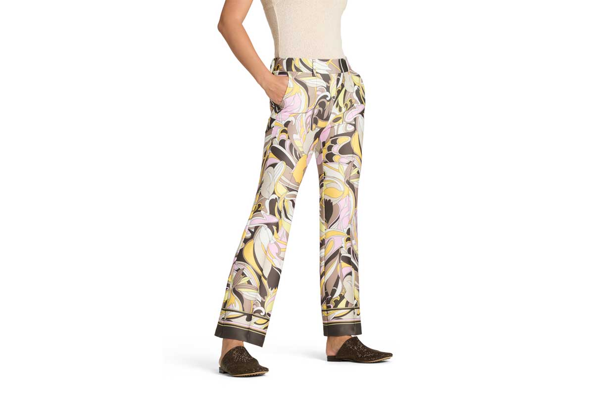Cambio Cropped Stoffhose FRANCOISE- fancy pink/ hazel/ coffe
