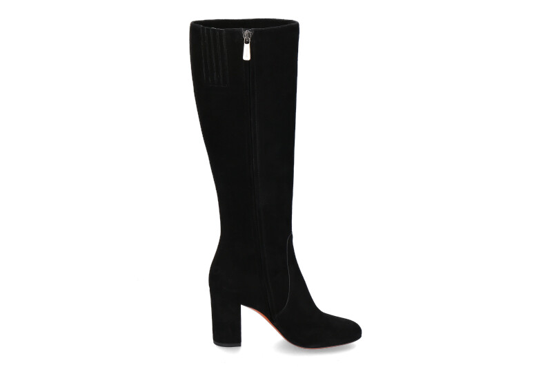 Santoni Stiefel VELOURSLEDER SCHWARZ (37½)