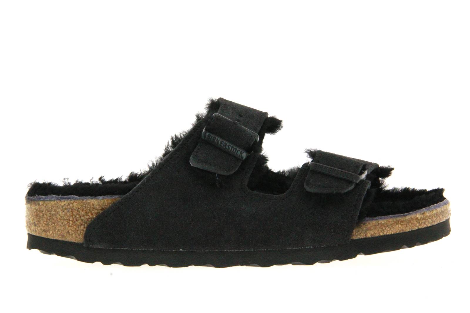 Birkenstock Pantolette ARIZONA FELL VELOURSLEDER GUNMETAL (42)