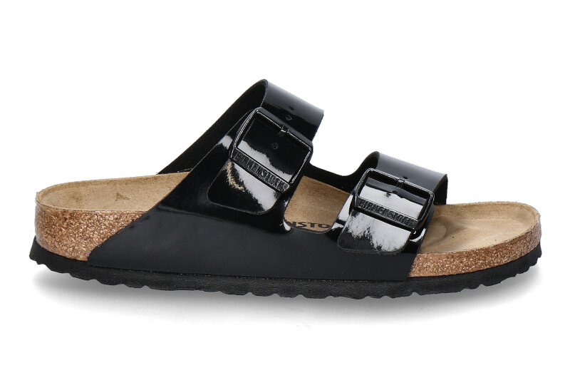 Birkenstock Pantolette ARIZONA NORMAL BIRKO-FLOR- black patent