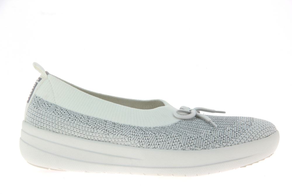 Fitflop Ballerina UBERKNIT METALLIC WEAVE URBAN WHITE (40)