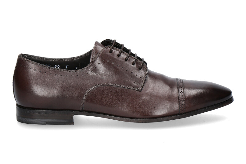 Santoni Schnürer LEATHER DARK BROWN (42)